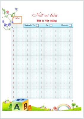 VỞ LUYỆN CHỮ CHO BÉ MẦM NON, MẪU GIÁO - BẢN ĐẸP (FILE PDF)